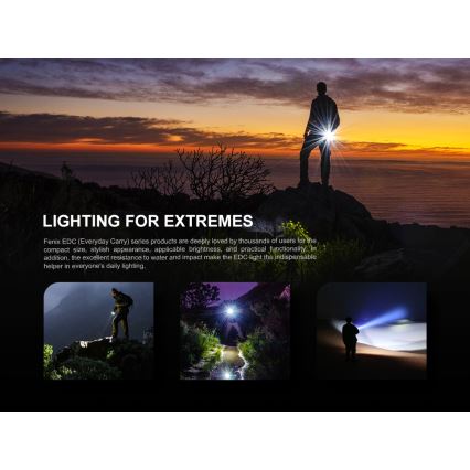 Fenix ​​E05RBLC - LED Ladattava taskulamppu LED/USB IP68 400 lm 30 tuntia