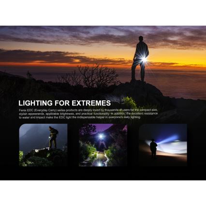 Fenix ​​E09R - LED Ladattava taskulamppu LED/USB IP68 600 lm 70 tuntia