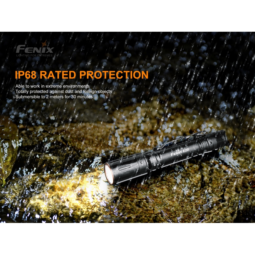 Fenix ​​E20V20 - LED taskulamppu LED/2xAA IP68 350 lm 200 h