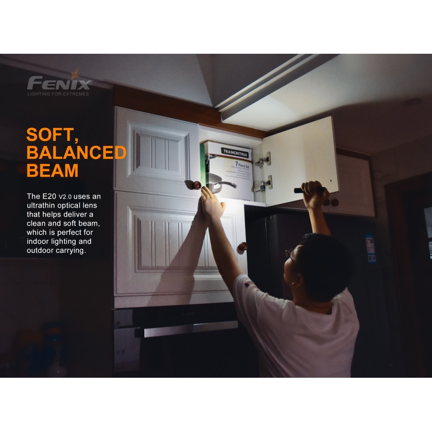 Fenix ​​E20V20 - LED taskulamppu LED/2xAA IP68 350 lm 200 h