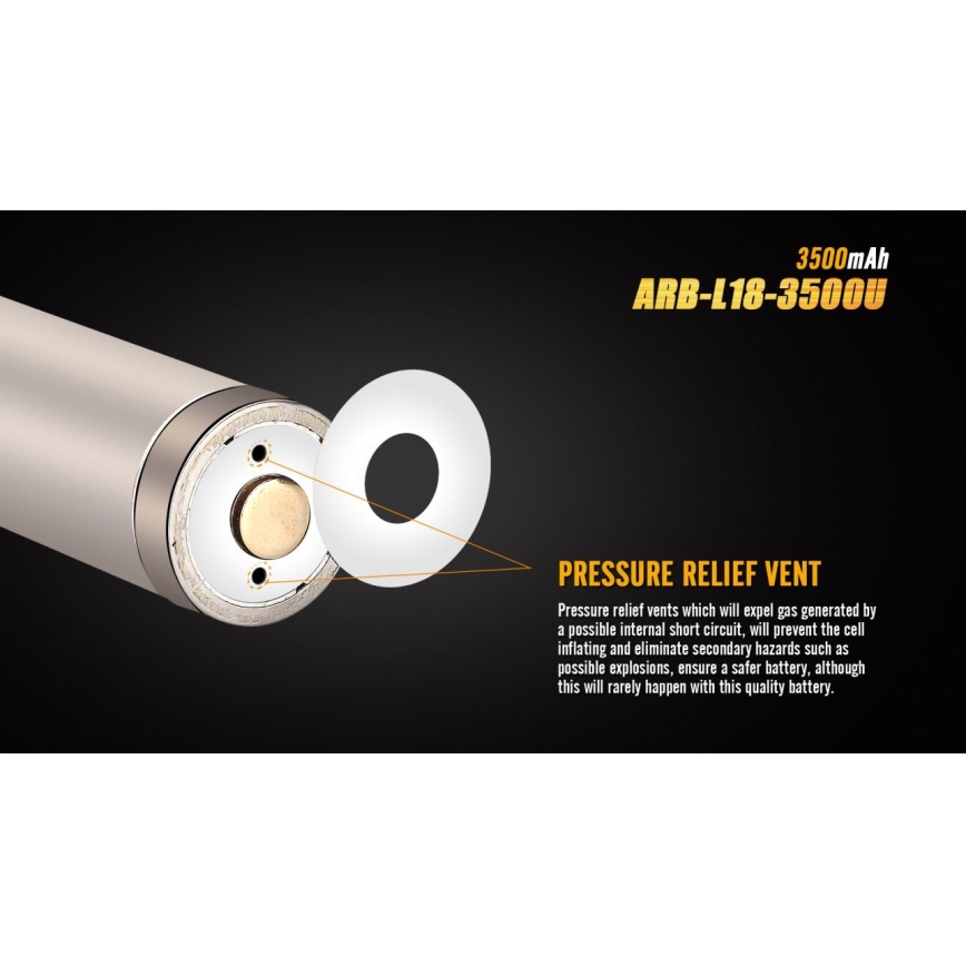 Fenix ​​FE18650LI35USB - 1kpl uudelleenladattava patteri USB/3,6V 3500 mAh