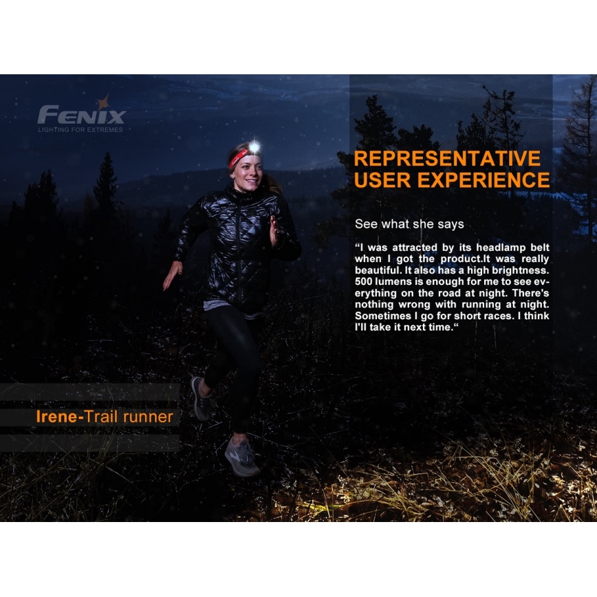 Fenix ​​HL18RTRAIL - LED Ladattava otsalamppu LED/3xAAA IP66 500 lm 300 h