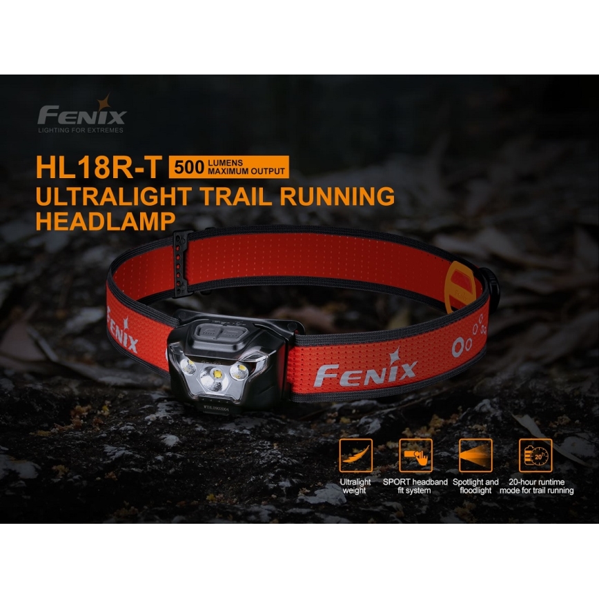 Fenix ​​HL18RTRAIL - LED Ladattava otsalamppu LED/3xAAA IP66 500 lm 300 h