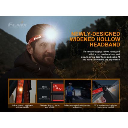 Fenix ​​HL18RTRAIL - LED Ladattava otsalamppu LED/3xAAA IP66 500 lm 300 h
