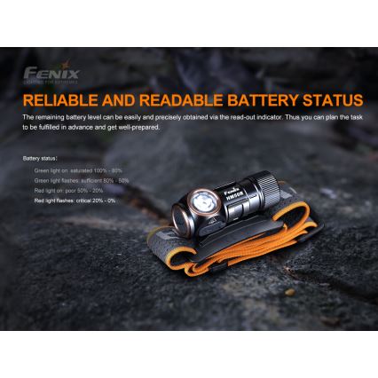 Fenix ​​HM50RV20 - LED ladattava otsalamppu 3xLED/1xCR123A IP68 700 lm 120 h
