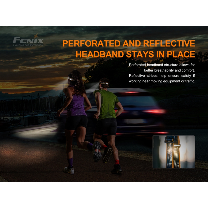 Fenix ​​HM50RV20 - LED ladattava otsalamppu 3xLED/1xCR123A IP68 700 lm 120 h