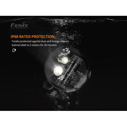 Fenix ​​HM65R - ladattava LED-otsalaisin 2xLED/2xCR123A IP68 1400 lm 300 h