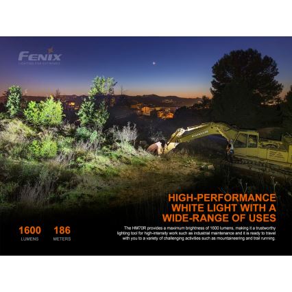 Fenix ​​HM70R - LED Ladattava otsalamppu 4xLED/1x21700 IP68 1600 lm 800 h