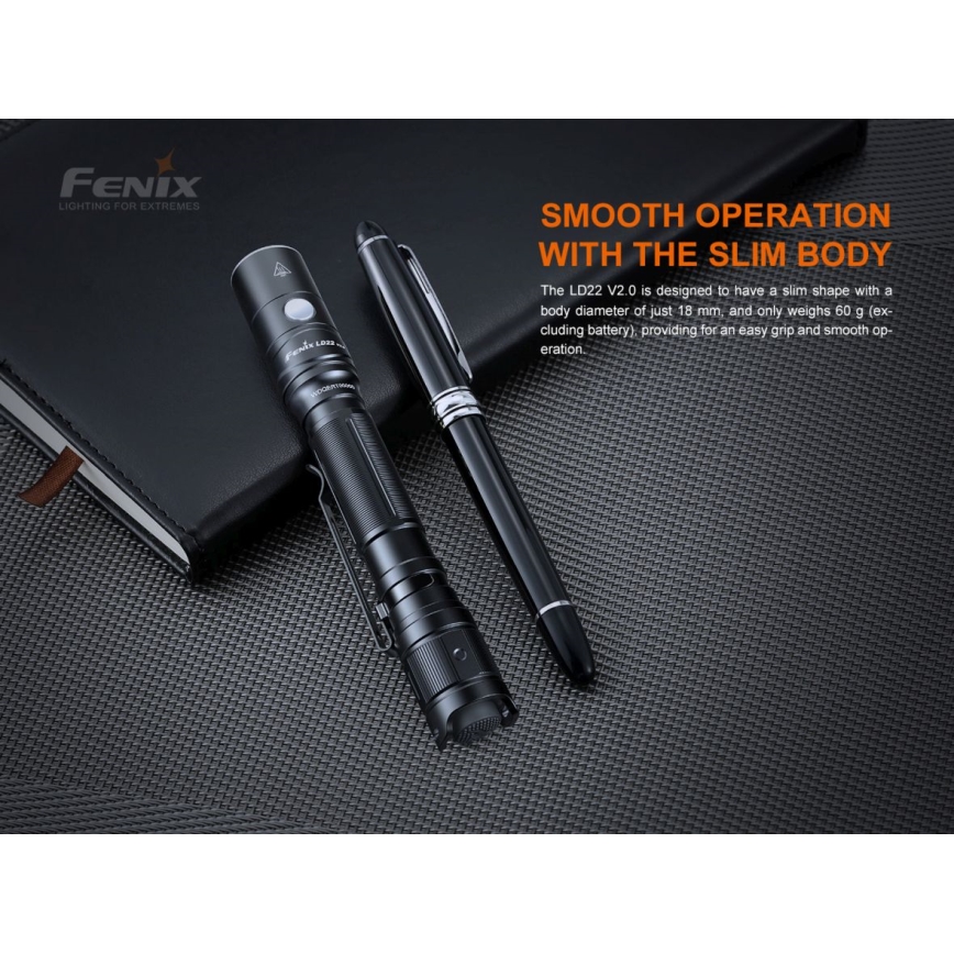 Fenix ​​LD22V20 - LED Ladattava taskulamppu LED/USB IP66 800 lm 220 tuntia
