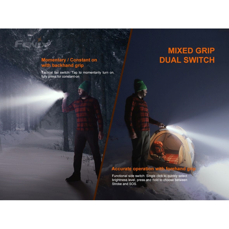 Fenix ​​LD22V20 - LED Ladattava taskulamppu LED/USB IP66 800 lm 220 tuntia