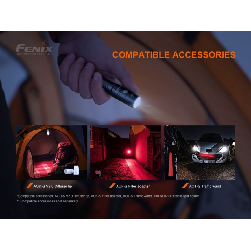 Fenix ​​LD22V20 - LED Ladattava taskulamppu LED/USB IP66 800 lm 220 tuntia