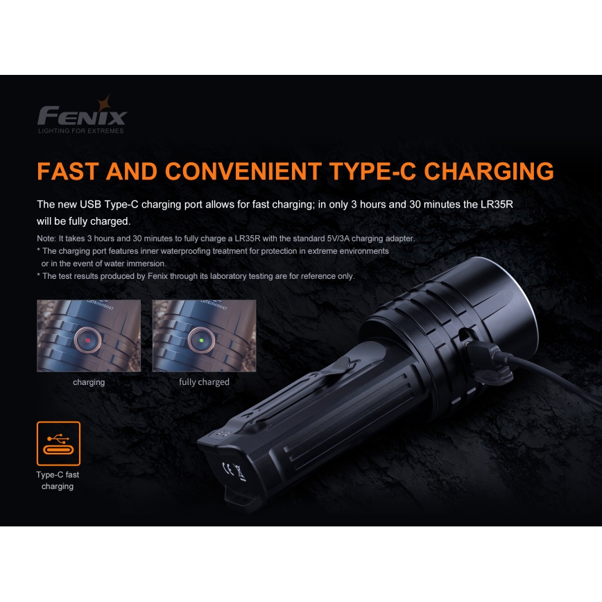 Fenix ​​LR35R - LED Ladattava taskulamppu 6xLED/2x21700 4000 mAh IP68 10000 lm 80 h