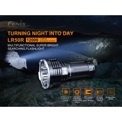 FFenix ​​LR50R - LED Ladattava taskulamppu 4xLED/USB IP68 12000 lm 58 h