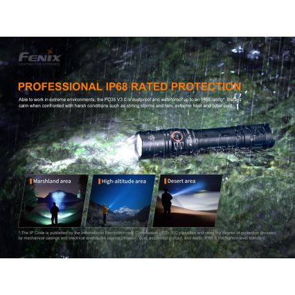 Fenix ​​PD35V30 - LED Ladattava taskulamppu LED/2xCR123A IP68 1700 lm 230 h