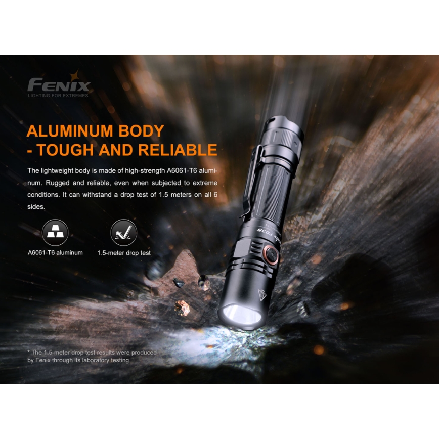 Fenix ​​PD35V30 - LED Ladattava taskulamppu LED/2xCR123A IP68 1700 lm 230 h