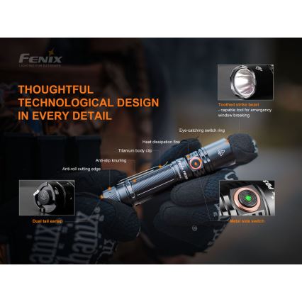 Fenix ​​PD35V30 - LED Ladattava taskulamppu LED/2xCR123A IP68 1700 lm 230 h