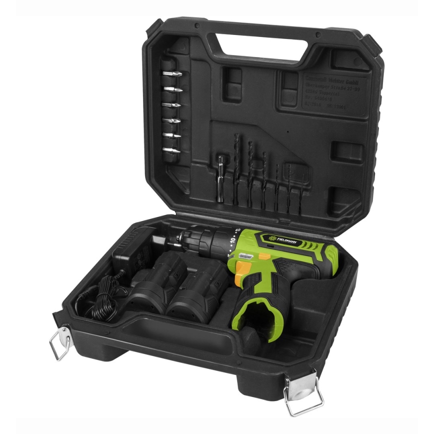 Fieldmann - Akkuporakone tarvikkeineen 12V 1300 mAh