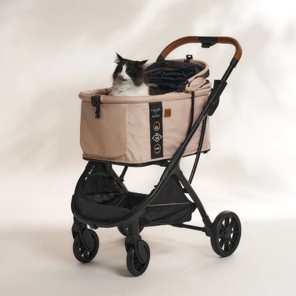 Fikago - Lastenrattaat koirille ja kissoille AGILE HUGGY beige