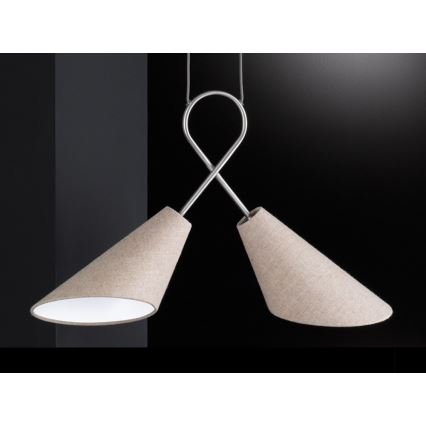 Fischer & Honsel 65170 - Kattokruunu narulla SAGA 2xE27/12W/230V