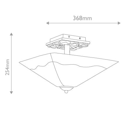 Flambeau STAR-F-S-DG - Kattovalaisin STAR 2xE27/40W/230V kuparinvärinen