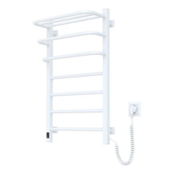 FORTIS kylpyhuoneen sähköpatteri termostaatilla 350 W/230 V, 80,6 cm, IP44, valkoinen, oikeanpuoleinen