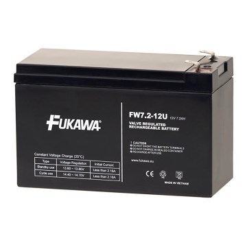FUKAWA FW 7,2-12 F2U - Lyijyakku 12V/7,2Ah/faston 6,3mm