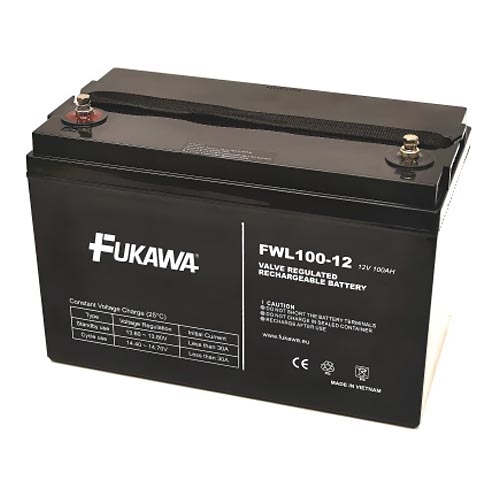 FUKAWA FWL 100-12 - Lyijyhappoakku 12V / 100 Ah / kierre M6
