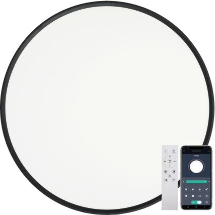 Fulgur s-43042 - LED-himmennettävä kattovalaisin NOMY-RC LED/50W/230V 3000/4000/6500K Ø 60 cm IP40 musta + kaukosäädin