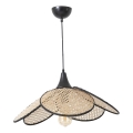 FUME-riippuvalaisin johdolla 1xE27/40W/230V, halkaisija 45 cm, musta/beige