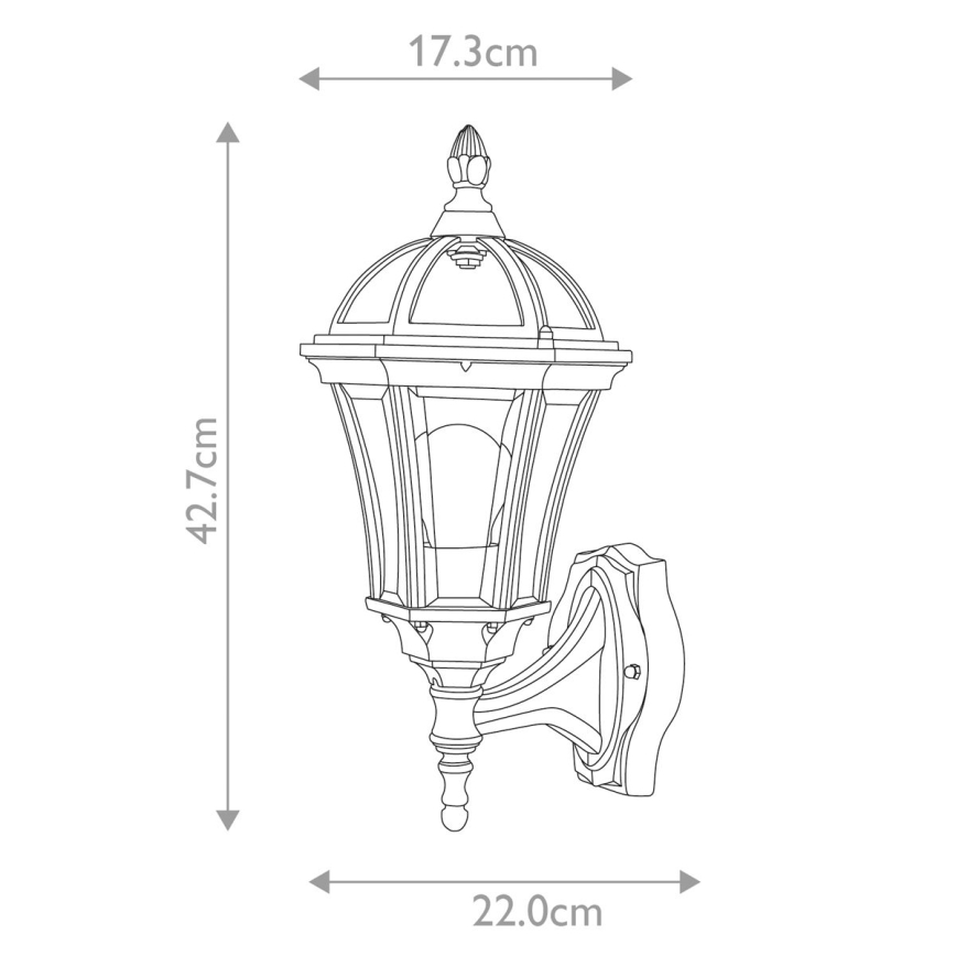 Garden Zone - Ulkoseinävalaisin LEDBURY 1xE27/100W/230V IP44