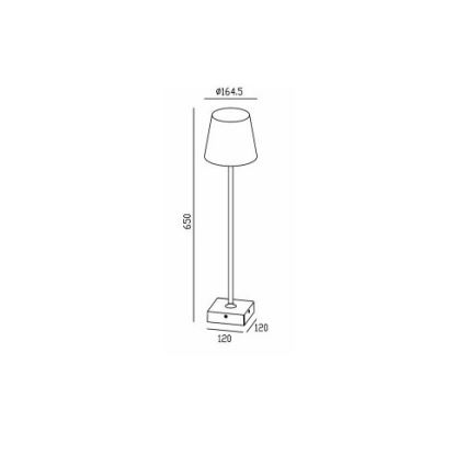 Gardino LX1793-650 - LED ulkolattiavalaisin VIOLA LED/7W/230V IP65