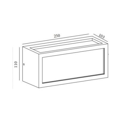 Gardino LX5705-LED - LED ulkoseinävalaisin BETULLA LED/18W/230V IP54