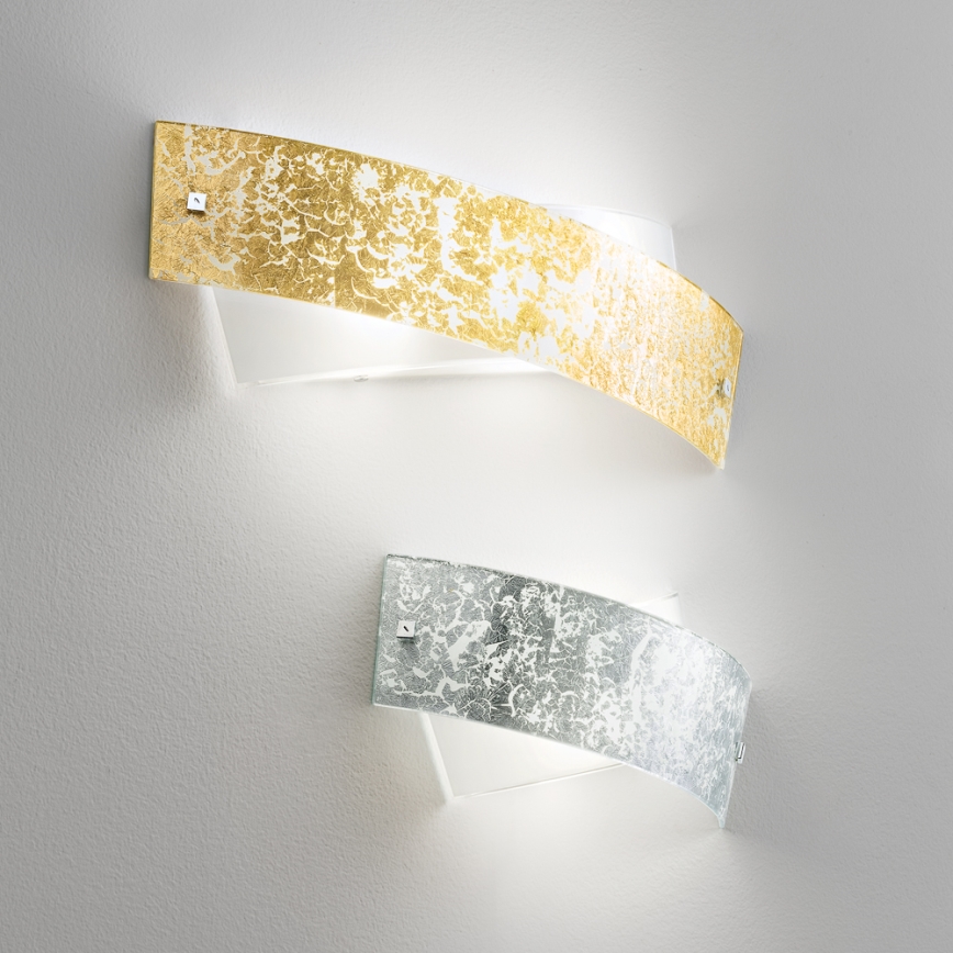 Gea Luce CAMILLA A P arg - Seinävalaisin CAMILLA 2xE14/28W/230V 34 cm hopea