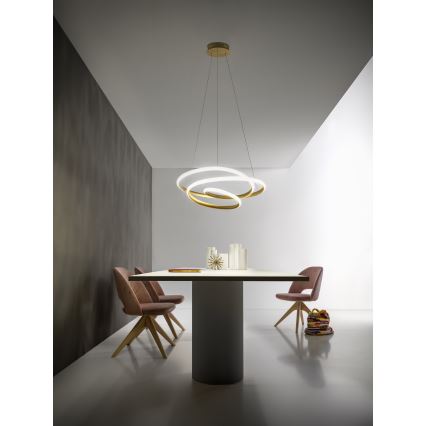 Gea Luce DIVA S G ORO - Himmennettävä LED-kattokruunu johdossa DIVA LED/44W/230V kulta