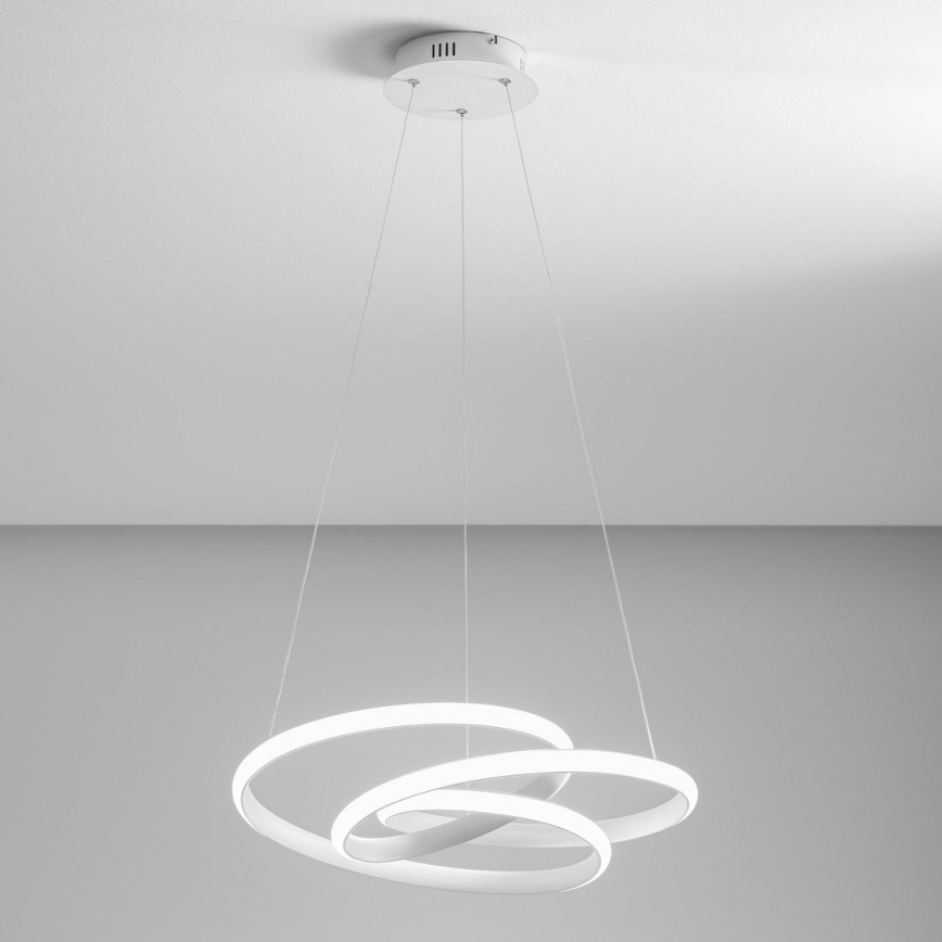 Gea Luce DIVA S P BIANCO - Himmennettävä LED-kattokruunu johdossa DIVA LED/43W/230V valkoinen