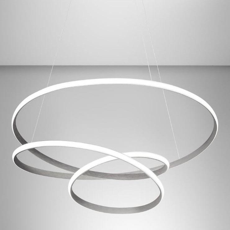 Gea Luce DIVA S P TITANIO - Himmennettävä LED-kattokruunu johdossa DIVA LED/43W/230V antrasiitti