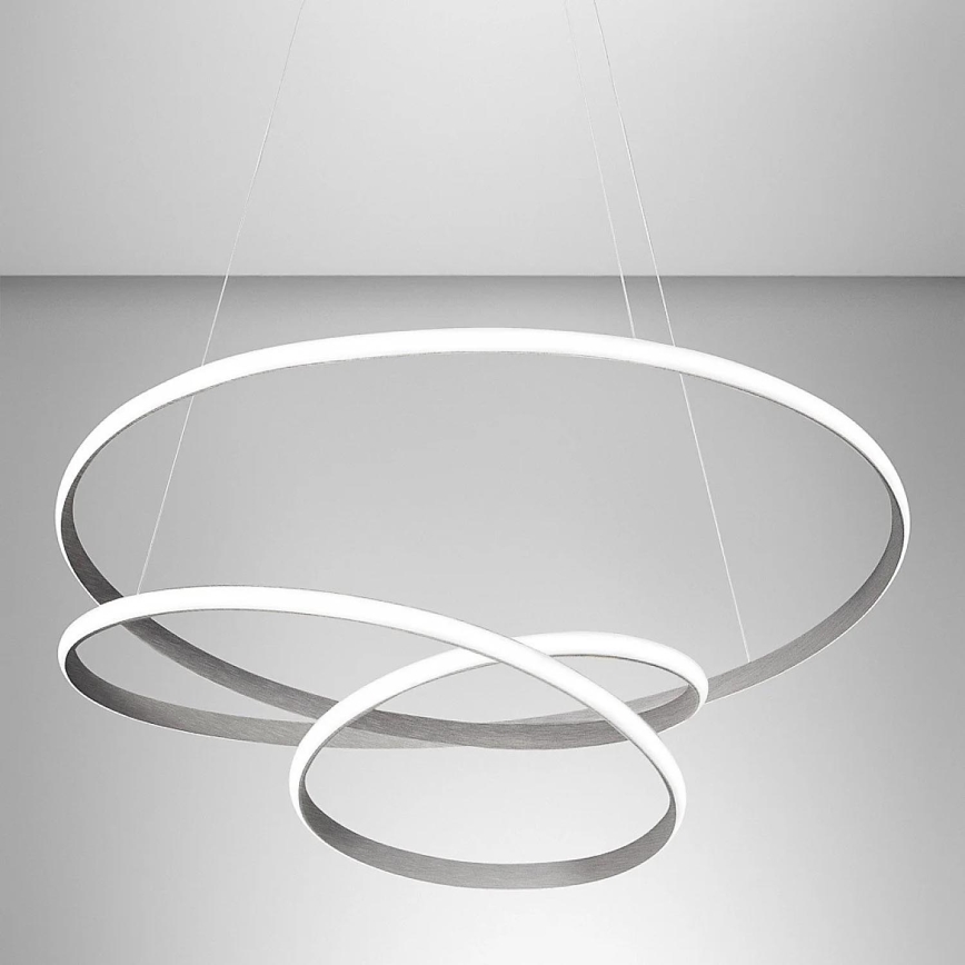 Gea Luce DIVA S/S TITANIO -  Himmennettävä LED-kattokruunu johdossa DIVA LED/80W/230V harmaa