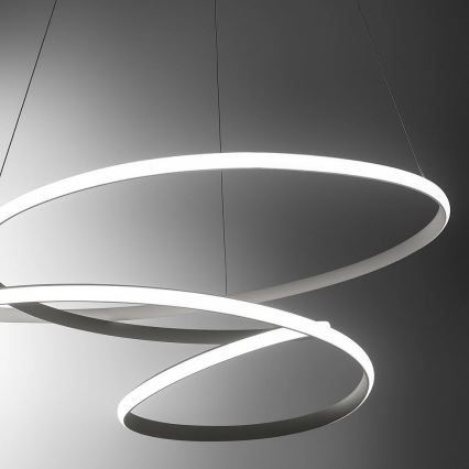 Gea Luce DIVA S/S TITANIO -  Himmennettävä LED-kattokruunu johdossa DIVA LED/80W/230V harmaa