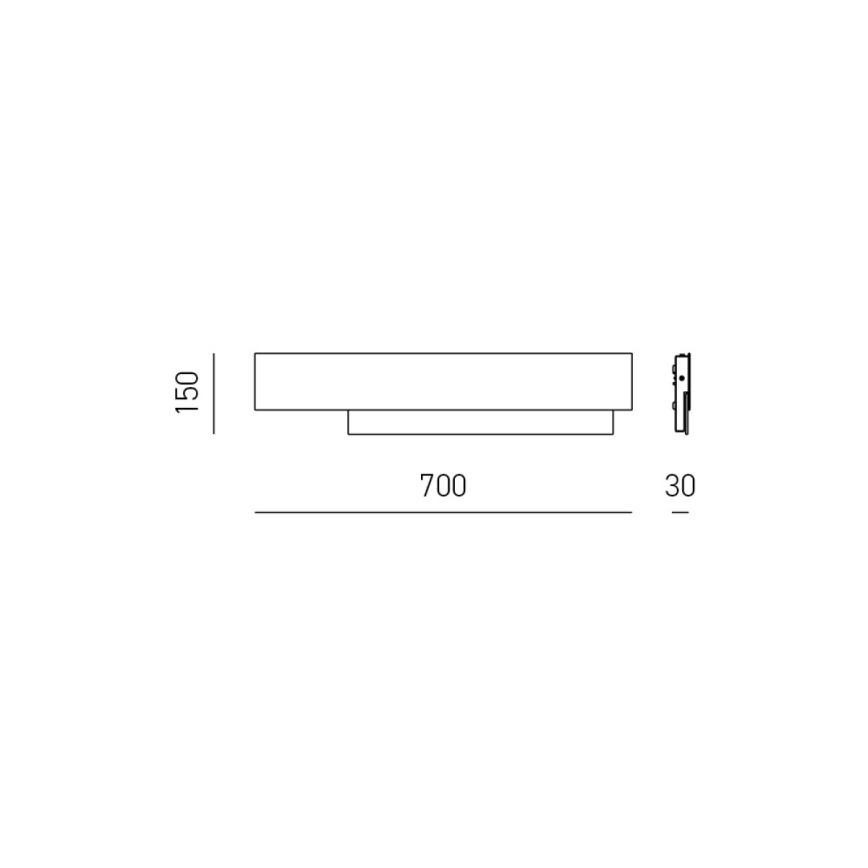 Gea Luce DOHA A G A - LED-seinävalaisin DOHA LED/25W/230V 70 cm kiiltävä kromi