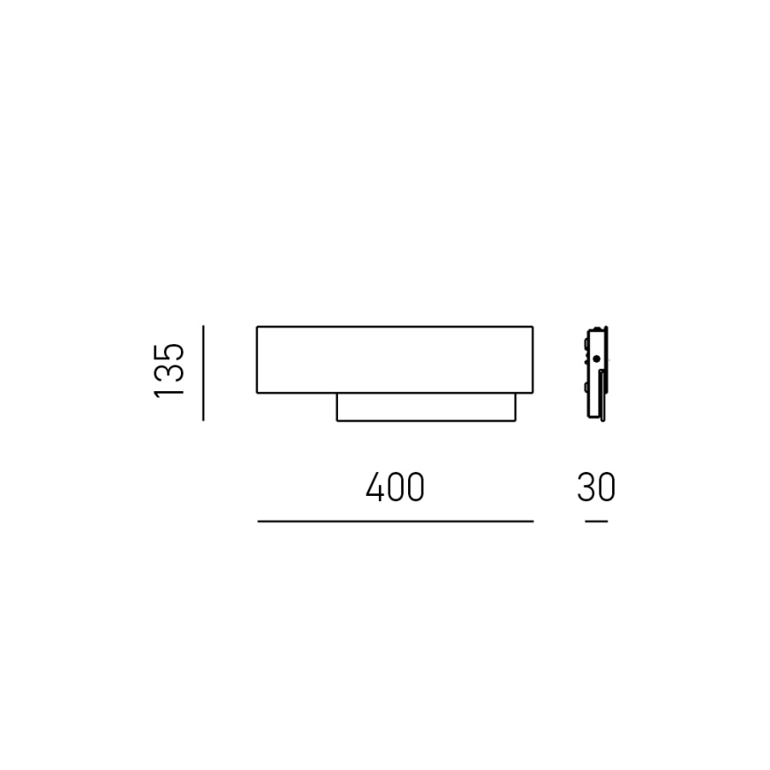 Gea Luce DOHA A P A - LED-seinävalaisin DOHA LED/15W/230V 40 cm kiiltävä kromi