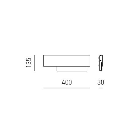 Gea Luce DOHA A P T - LED-seinävalaisin DOHA LED/15W/230V 40 cm beige