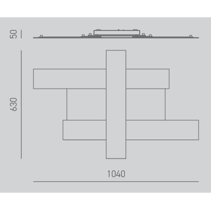 Gea Luce DOHA P G N - LED-kattovalaisin DOHA LED/50W/230V 104 cm musta