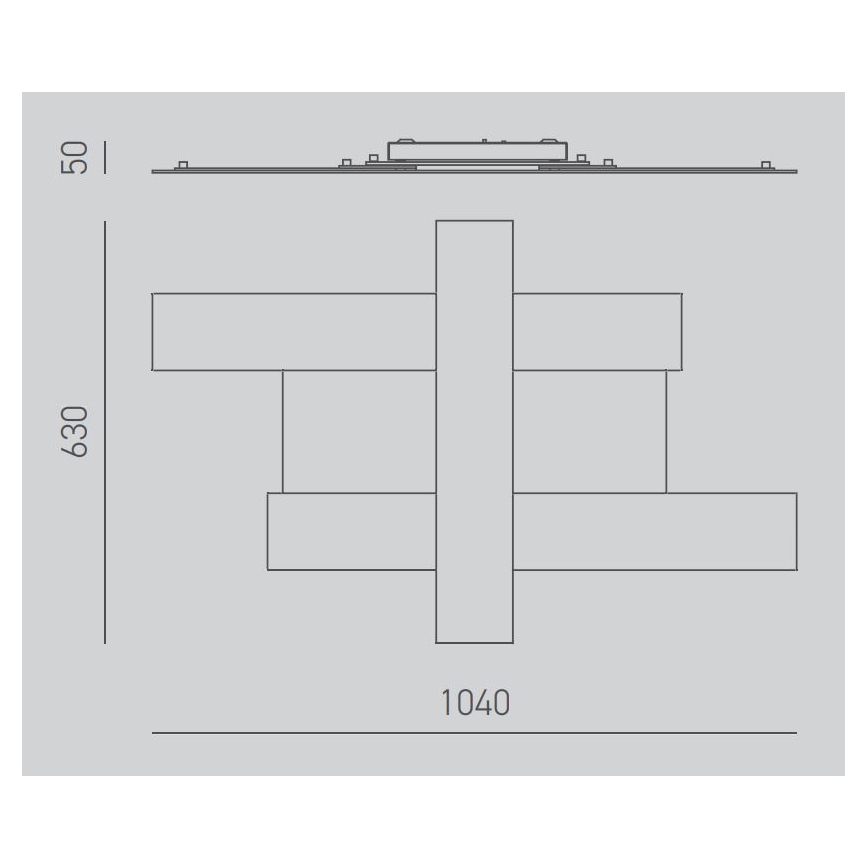 Gea Luce DOHA P G N - LED-kattovalaisin DOHA LED/50W/230V 104 cm musta