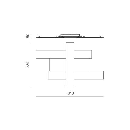 Gea Luce DOHA P G N - LED-kattovalaisin DOHA LED/50W/230V 104 cm musta