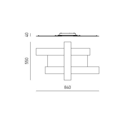Gea Luce DOHA P M A - LED-kattovalaisin DOHA LED/40W/230V mattakromi