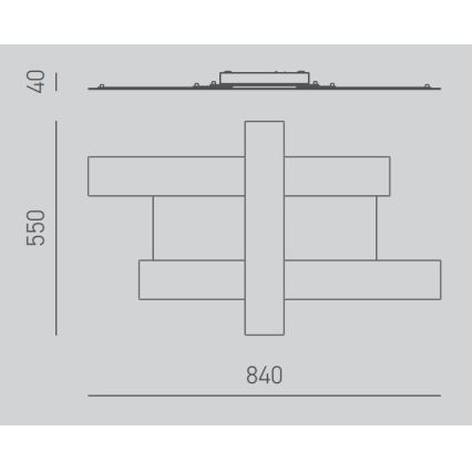 Gea Luce DOHA P M N - LED-kattovalaisin DOHA LED/40W/230V musta