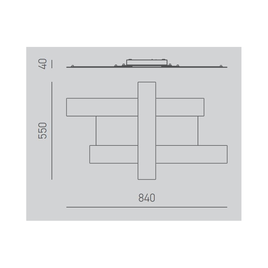 Gea Luce DOHA P M N - LED-kattovalaisin DOHA LED/40W/230V musta