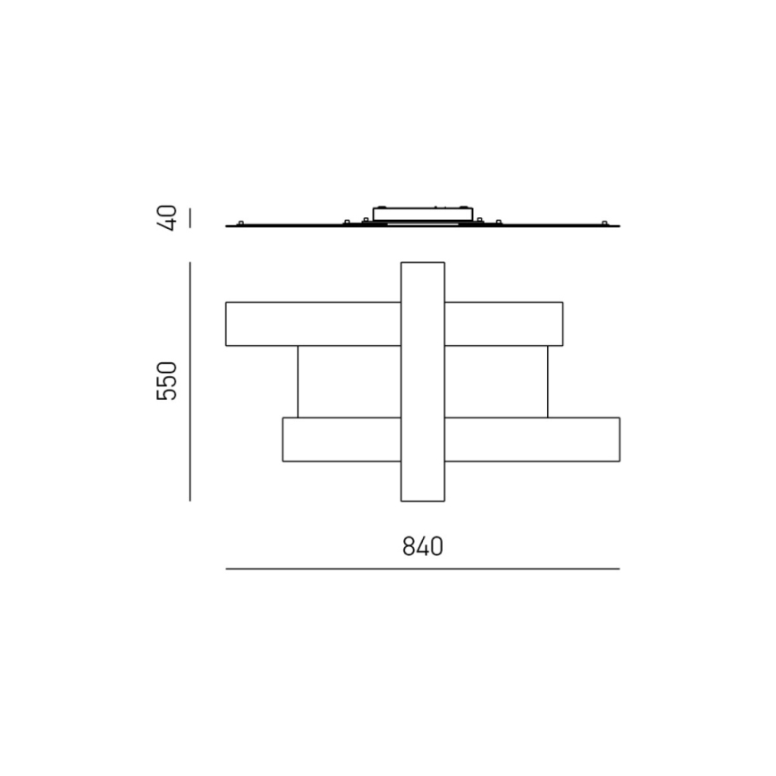 Gea Luce DOHA P M N - LED-kattovalaisin DOHA LED/40W/230V musta