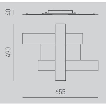 Gea Luce DOHA P P N - LED-kattovalaisin DOHA LED/30W/230V musta