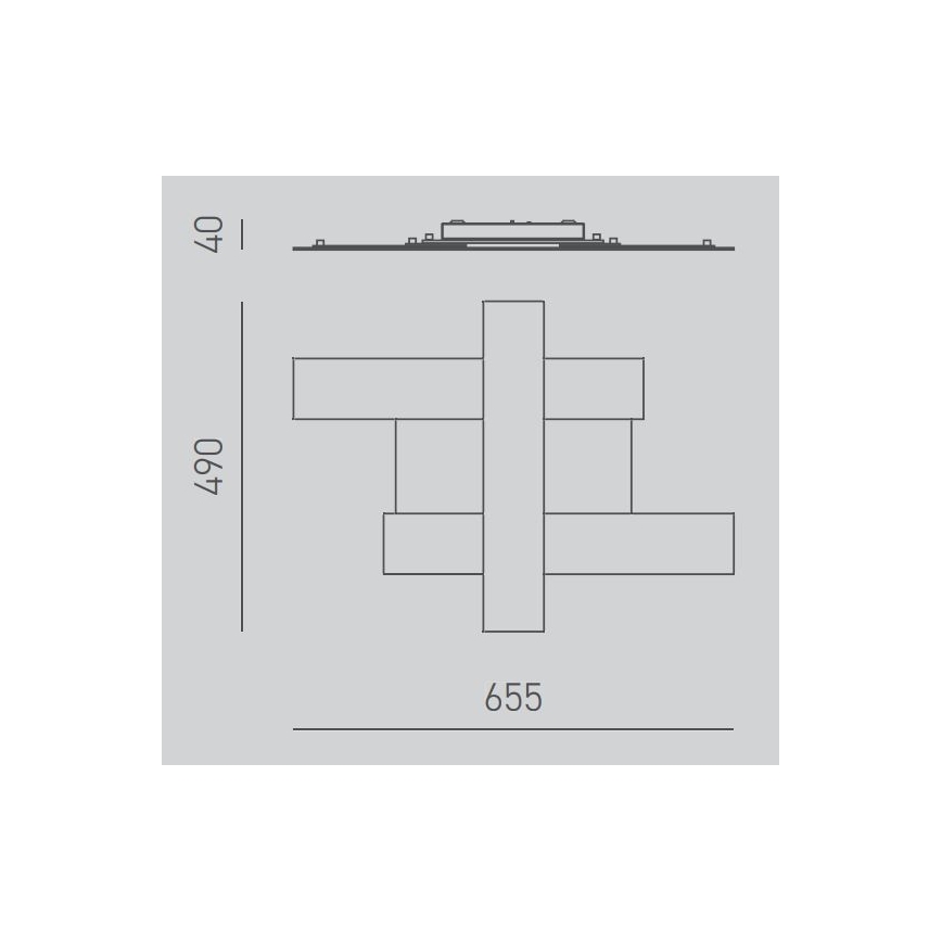 Gea Luce DOHA P P N - LED-kattovalaisin DOHA LED/30W/230V musta